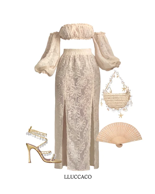 ست دو تیکه حریر نباتی